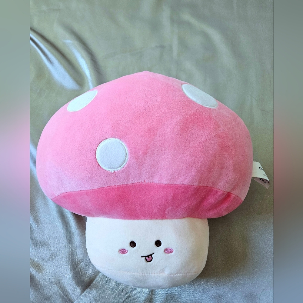 Cute Pink Mushroom Stuffed Toy